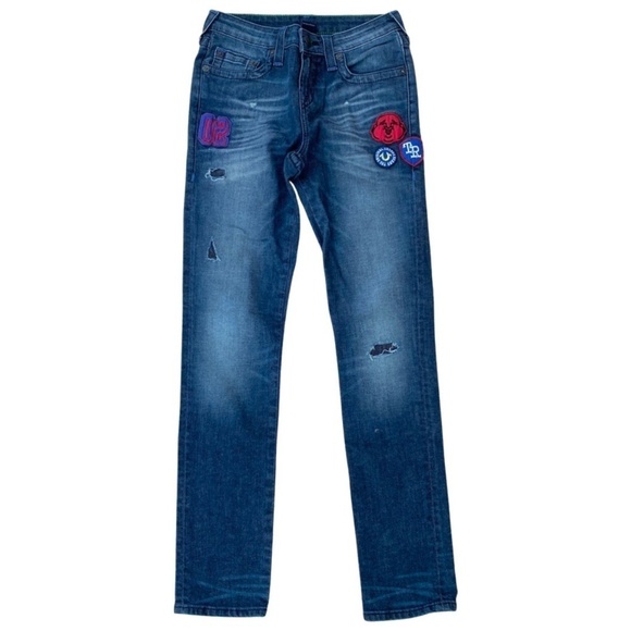 True Religion Buddha Patches Boy Jeans Size 12